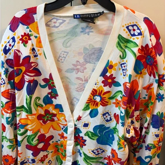 Vintage 90’s Cardigan Style Oversized Top - Picture 2 of 6